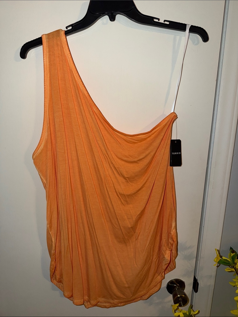 torrid Orange One-Shoulder Drape Tank